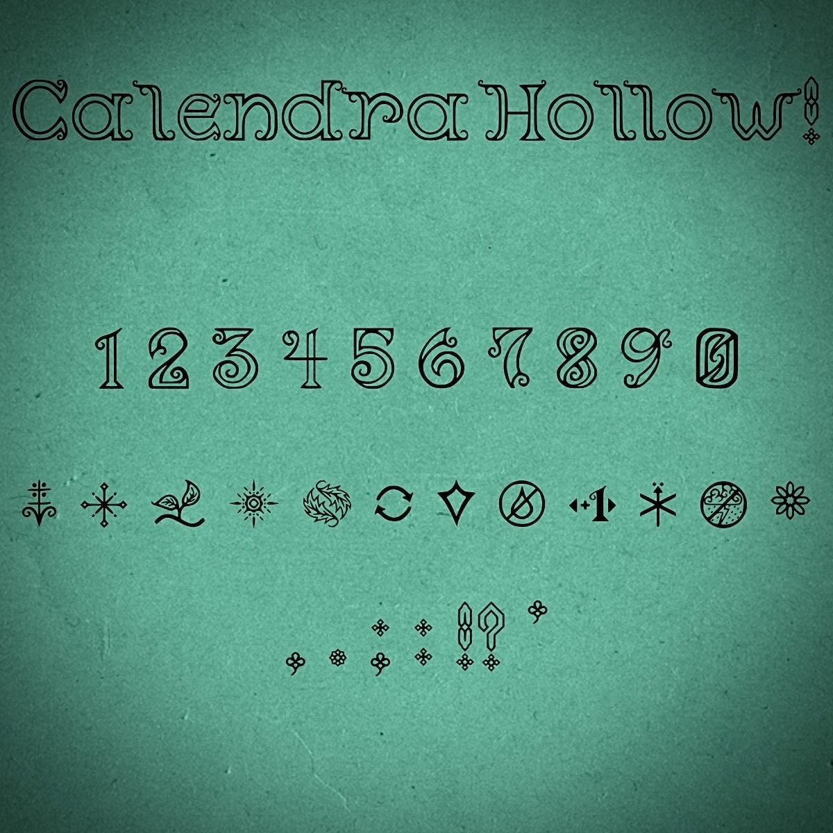 Calendra Font - Hollow